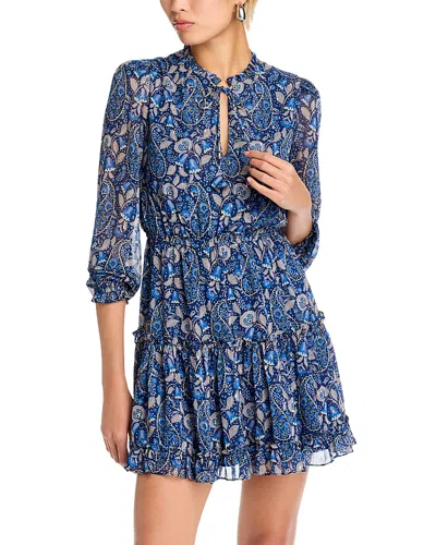 Aqua Tiered Mini Dress - Exclusive In Blue