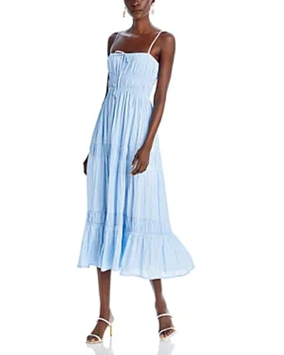 Aqua Tiered Sleeveless Midi Dress - 100% Exclusive In Blue
