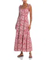AQUA TILE PRINT MAXI DRESS - EXCLUSIVE