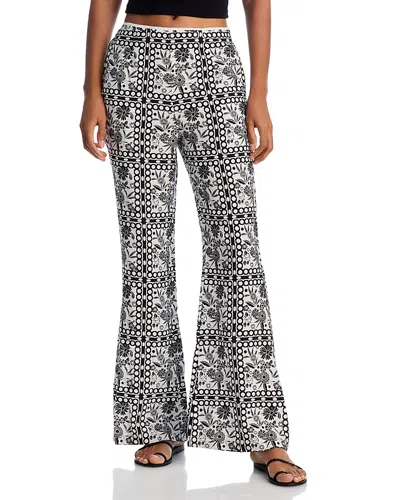 Aqua Tile Printed Pants - Exclusive In Black/white