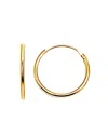 Aqua Hoop Earrings In 18k Gold-plated Sterling Silver, 18k Rose Gold-plated Sterling Silver Or Sterling S