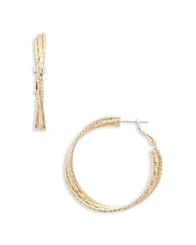 Aqua Triple Row Hoop Earrings In 16k Gold Plated - 100% Exclusive