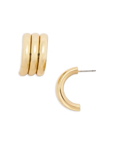 Aqua Triple Row Shield Drop Earrings In 14k Gold Plated - Exclusive