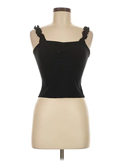 Pre-owned Aqua Tube Top Black Strapless Neckline Tops