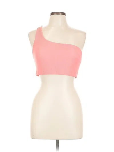 Aqua Tube Top Pink One Shoulder Neckline Tops