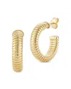 Aqua Tubegas Hoop Earrings - Exclusive In Gold
