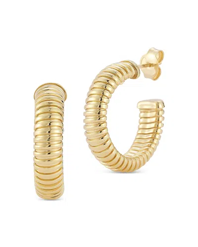 Aqua Tubegas Hoop Earrings - Exclusive In Gold