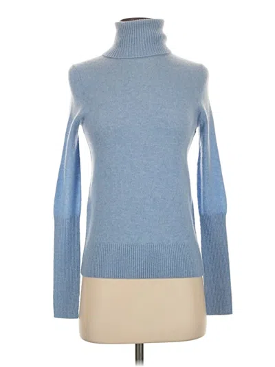 Pre-owned Aqua Turtleneck Sweater In Blue