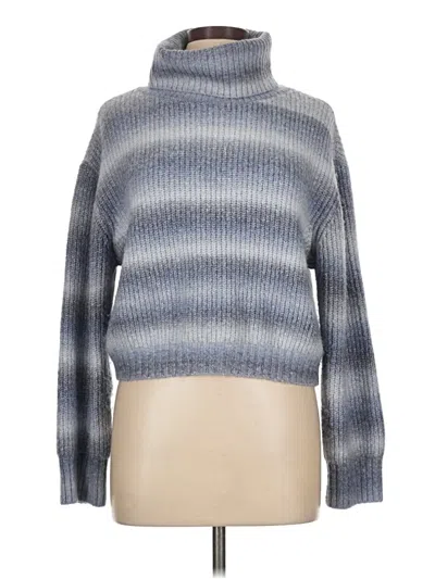 Pre-owned Aqua Turtleneck Sweater In Blue