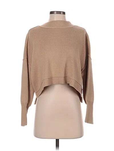 Pre-owned Aqua Turtleneck Sweater In Brown