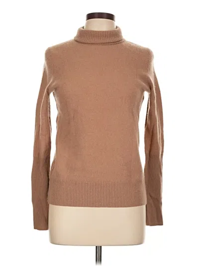 Pre-owned Aqua Turtleneck Sweater In Brown