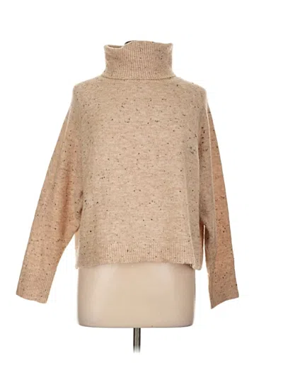 Pre-owned Aqua Turtleneck Sweater In Brown