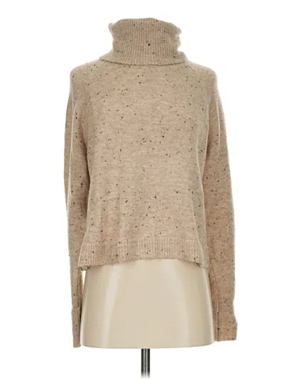 Pre-owned Aqua Turtleneck Sweater In Tan