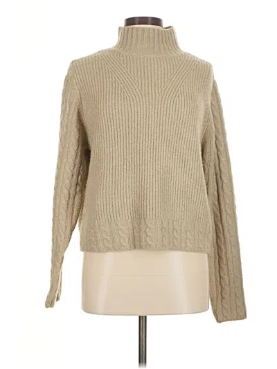Pre-owned Aqua Turtleneck Sweater In Tan