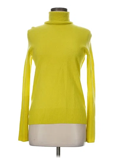 Pre-owned Aqua Turtleneck Sweater In Yellow