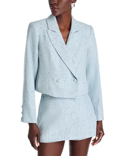 Aqua Tweed Blazer - Exclusive In Light Blue