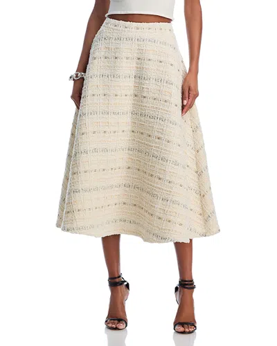 Aqua Tweed Circle Skirt - Exclusive In Ivory/black