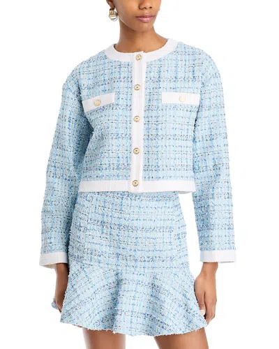 Aqua Tweed Jacket - Exclusive In Blue