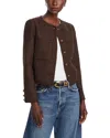 Aqua Tweed Jacket - Exclusive In Chocolate