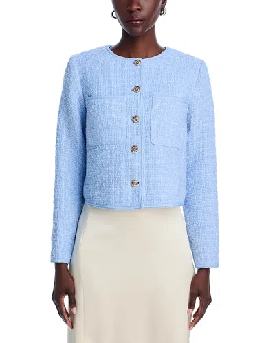 Aqua Tweed Jacket - Exclusive In Light Blue