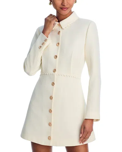 Aqua Tweed Jacket Dress -exclusive In Ivory
