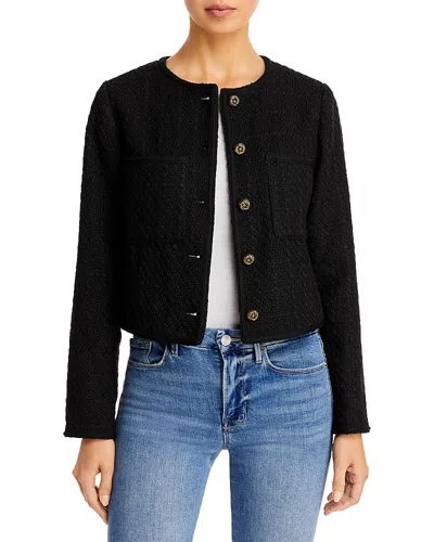 Aqua Tweed Jacket - Exclusive In Black