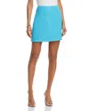 Aqua Tweed Mini Skirt - Exclusive