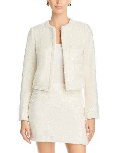Aqua Tweed Sequin Jacket - Exclusive In Neutral