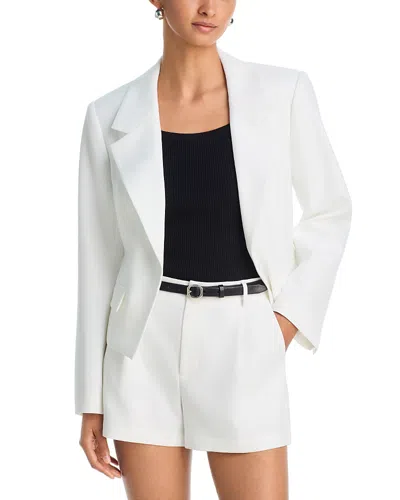Aqua Tweed Short Sleeve Jacket - Exclusive In White
