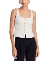 Aqua Tweed Tank Top - Exclusive In White