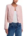 Aqua Tweed Whip Stitch Blazer - Exclusive In Pink Multi