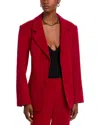 Aqua Two Button Blazer - Exclusive In Red