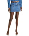Aqua Utility Denim Mini Skirt - Exclusive In Indigo