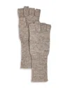 Aqua V Fraas Knit Fingerless Gloves - Exclusive In Neutral
