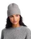 Aqua V Fraas Solid Rib Knit Cuff Hat - Exclusive In Gray