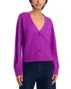 Aqua V Neck Cashmere Cardigan - Exclusive In Purple