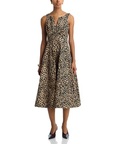 Aqua V Neck Panel Sleeveless Dress - Exclusive In Multi