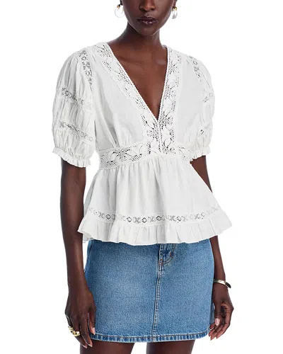 Aqua Vintage Lace Top - Exclusive In White