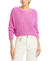 Aqua Waffle Knit Long Sleeve Sweater - 100% Exclusive In Pink