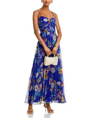 Aqua Watercolor Guest Of Maxi Dress - Exclusive In Blue