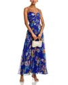 Aqua Watercolor Maxi Dress - Exclusive In Blue