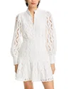 AQUA WAVY LACE DRESS - EXCLUSIVE