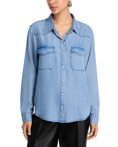 Aqua Western Denim Shirt - Exclusive In Blue