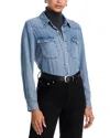 Aqua Western Denim Shirt - Exclusive In Blue
