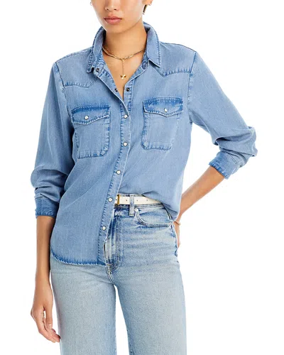 Aqua Western Denim Shirt - Exclusive In Blue