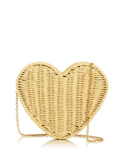 Aqua Wicker Heart Crossbody - Exclusive In Brown