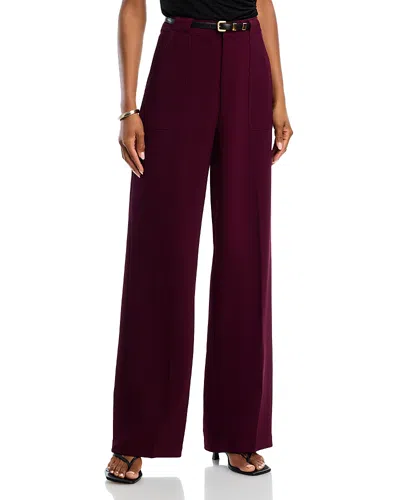 Aqua Wide Leg Pants - Exclusive In Burgundy