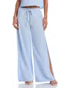 Aqua Wide Leg Pants Cover Up - Exclusive In Light Blue