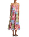 Aqua Wilcox Mixed Print Midi Dress -exclusive In Multi