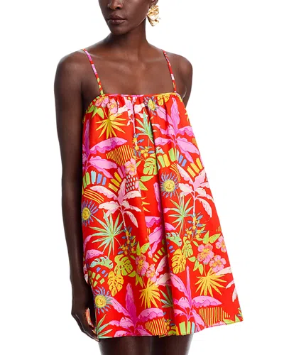 Aqua Wild Floral Shift Dress - Exclusive In Red Multi